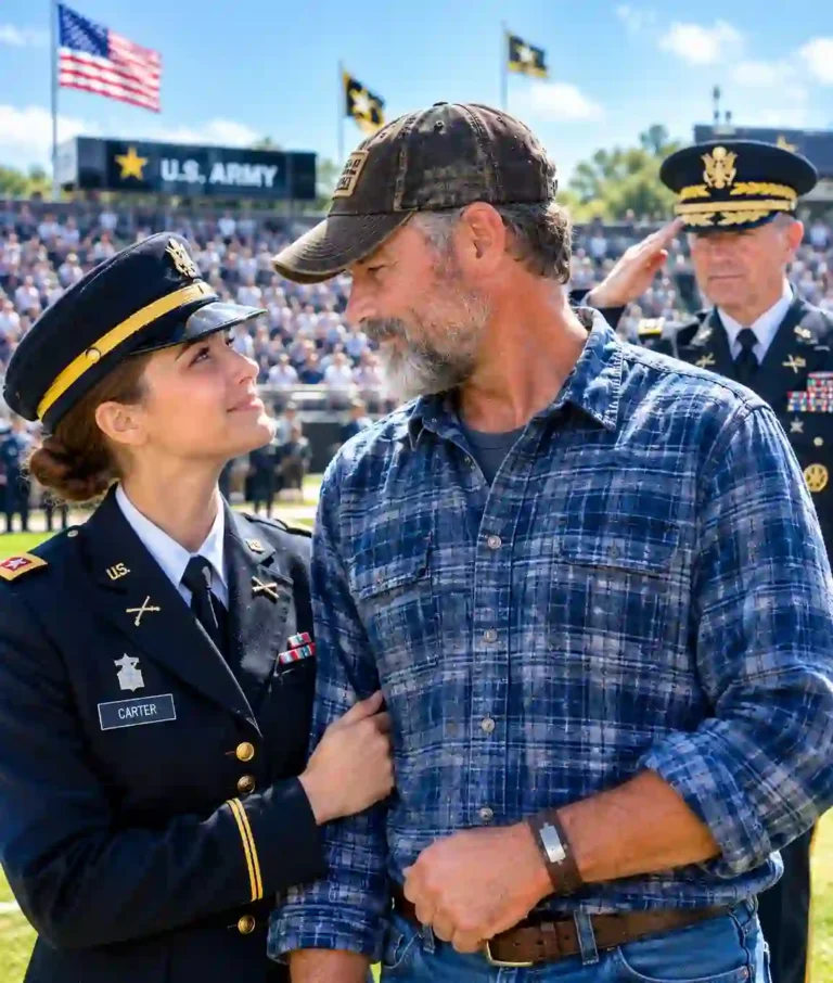 I Drove 18 Hours in My Old Semi-Truck to Watch My Daughter Become an Army Officer, Then a Three-Star General Saw the Worn Leather Band on My Wrist and Saluted Me in Front of Thousands