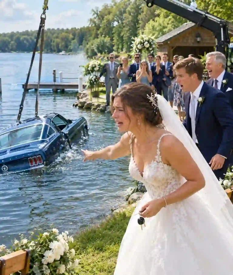 On My Wedding Day, My Brother Sank My Grandfather’s Vintage Mustang Into a Lake—Then I Asked One Question That Wiped the Smiles Off Their Faces